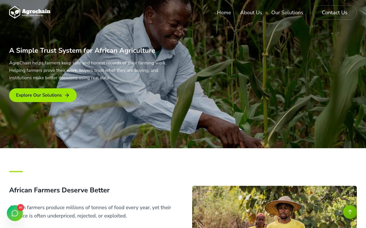 Screenshot of AgroChain